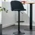 Cosmo Height Adjustable Swivel Bar Stool - Black, Velvet