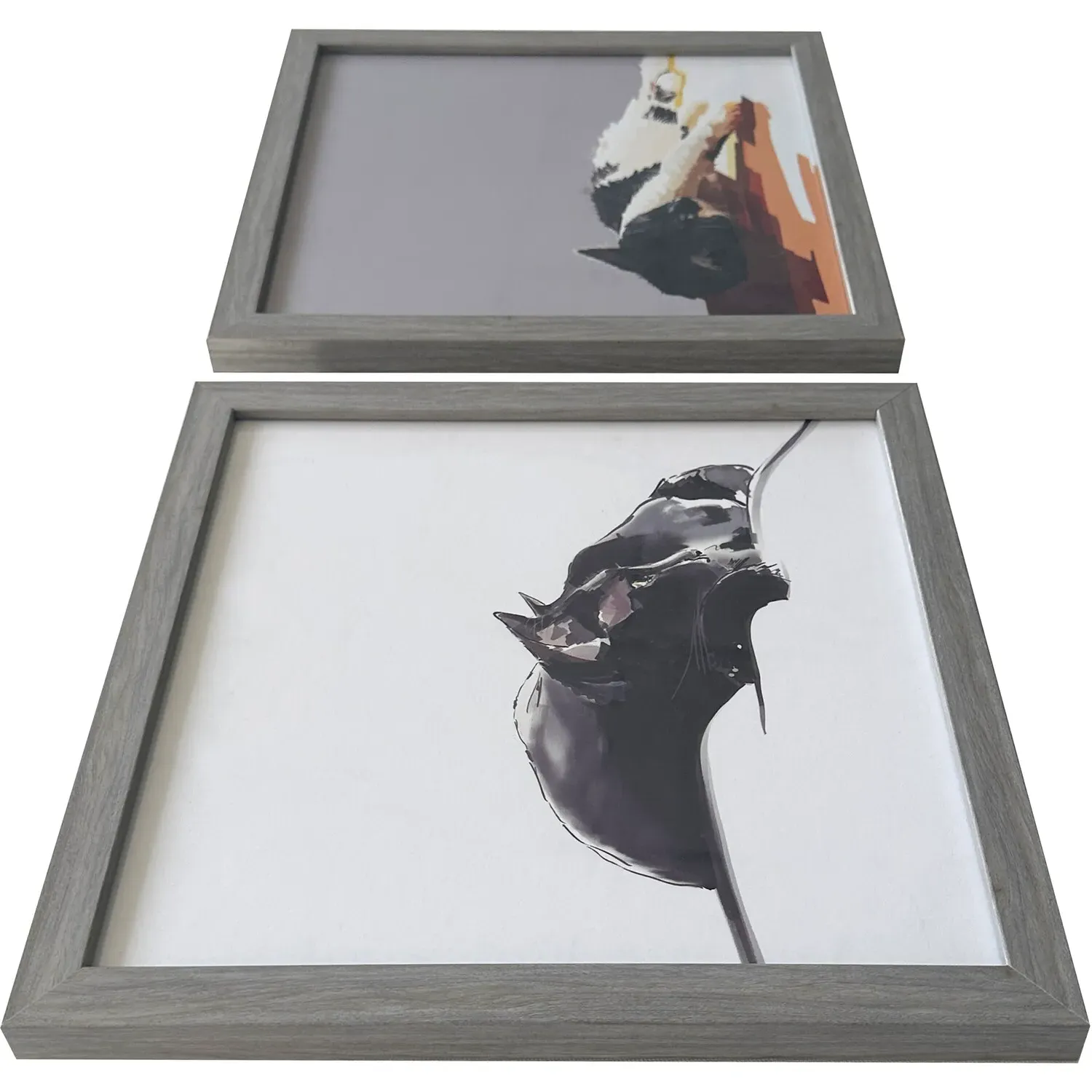 Cosy Kitties Framed Art - Grey
