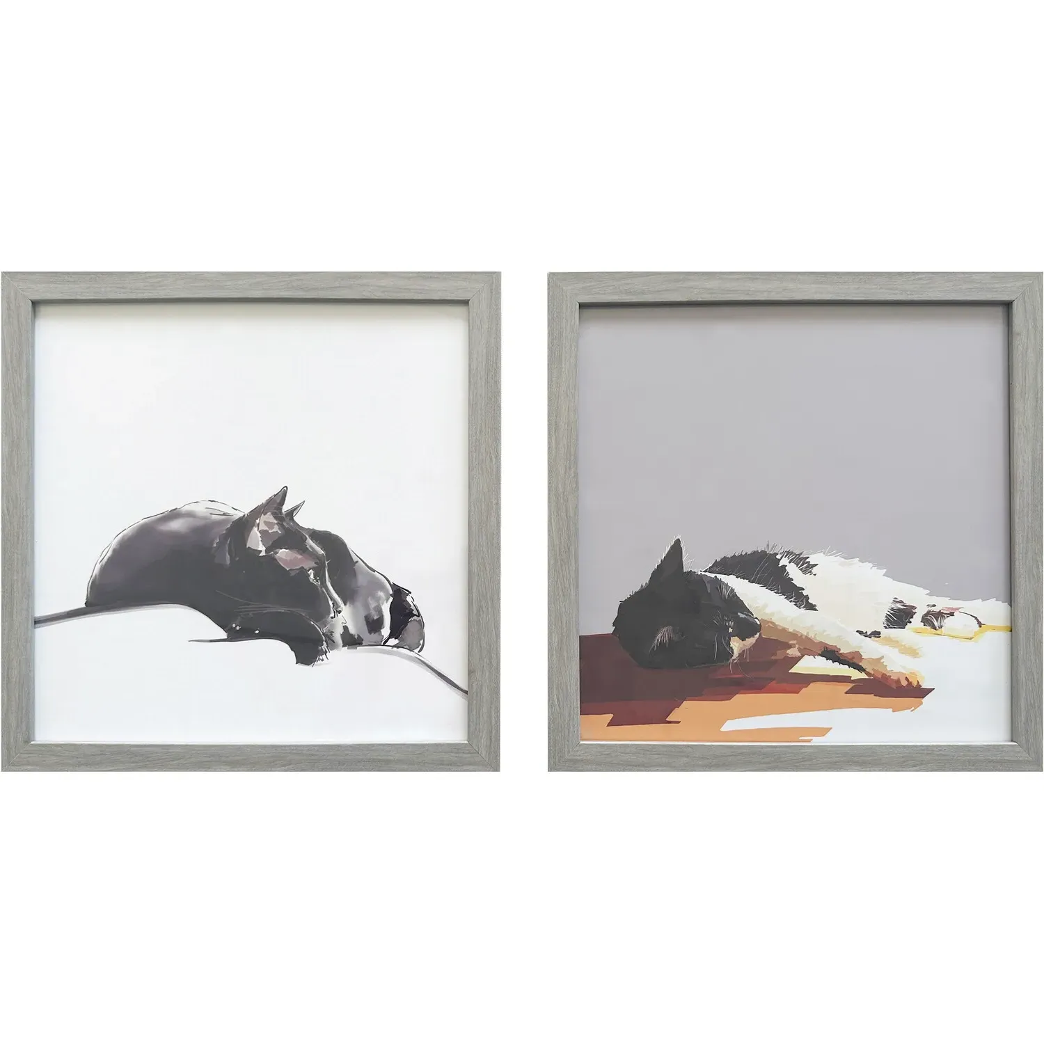 Cosy Kitties Framed Art - Grey image