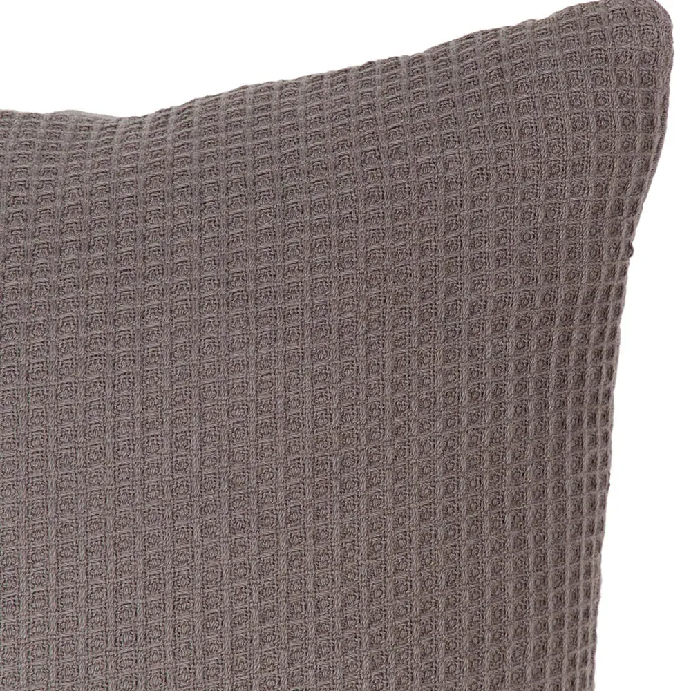 Cotton Waffle Cushion - Charcoal