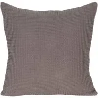 Cotton Waffle Cushion - Charcoal