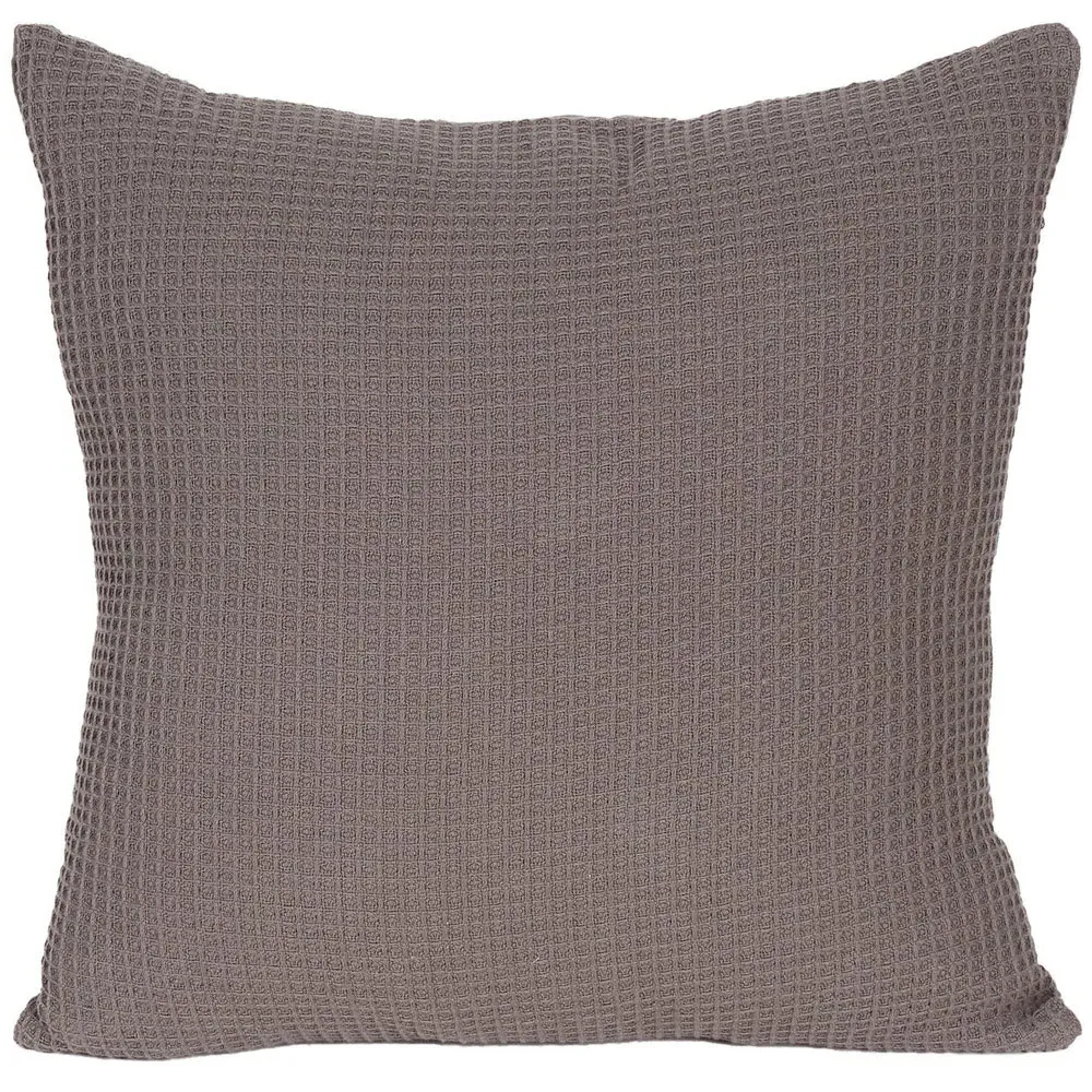 Cotton Waffle Cushion - Charcoal image