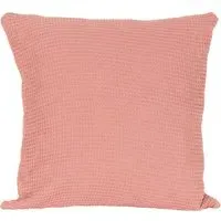 Cotton Waffle Square Cushion - Terracotta