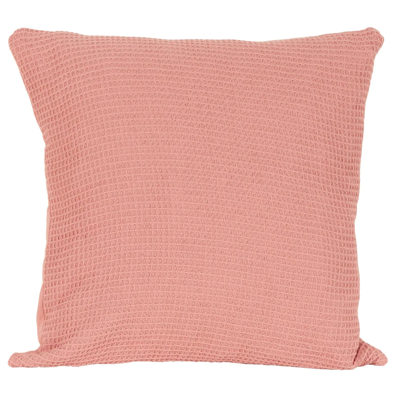Cotton Waffle Square Cushion - Terracotta image