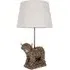 Cow Table Lamp - White, Antique Brass