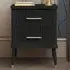 Cozzano 2 Drawer Bedside Table - Black