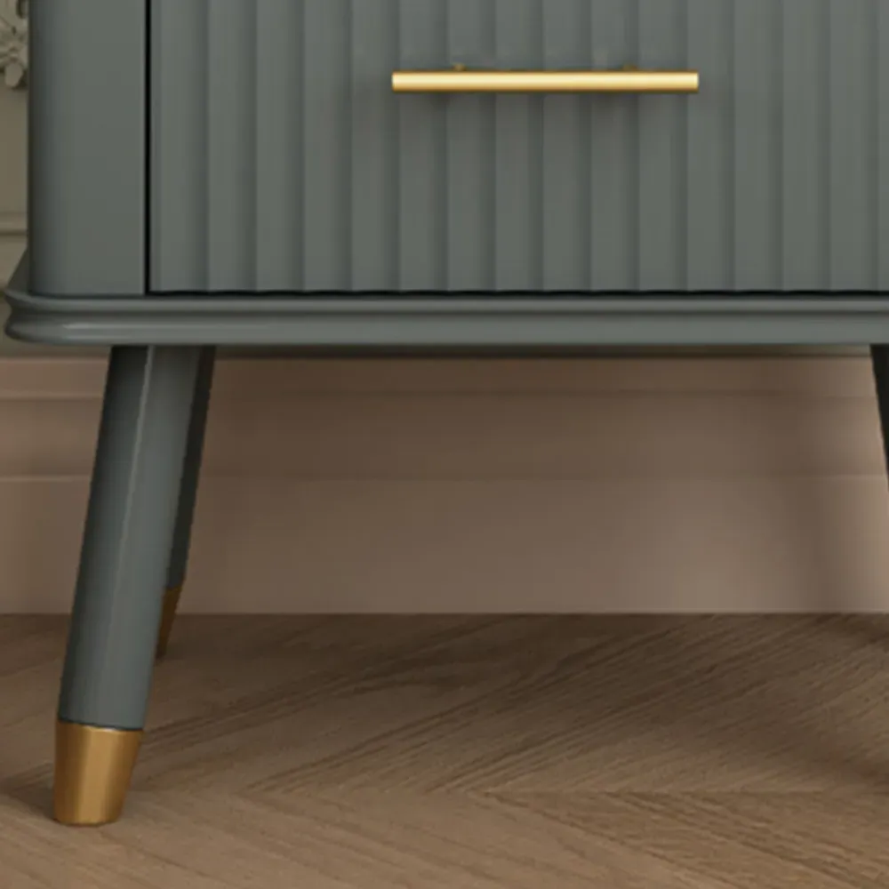 Cozzano 2 Drawer Bedside Table - Grey