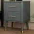 Cozzano 2 Drawer Bedside Table - Grey