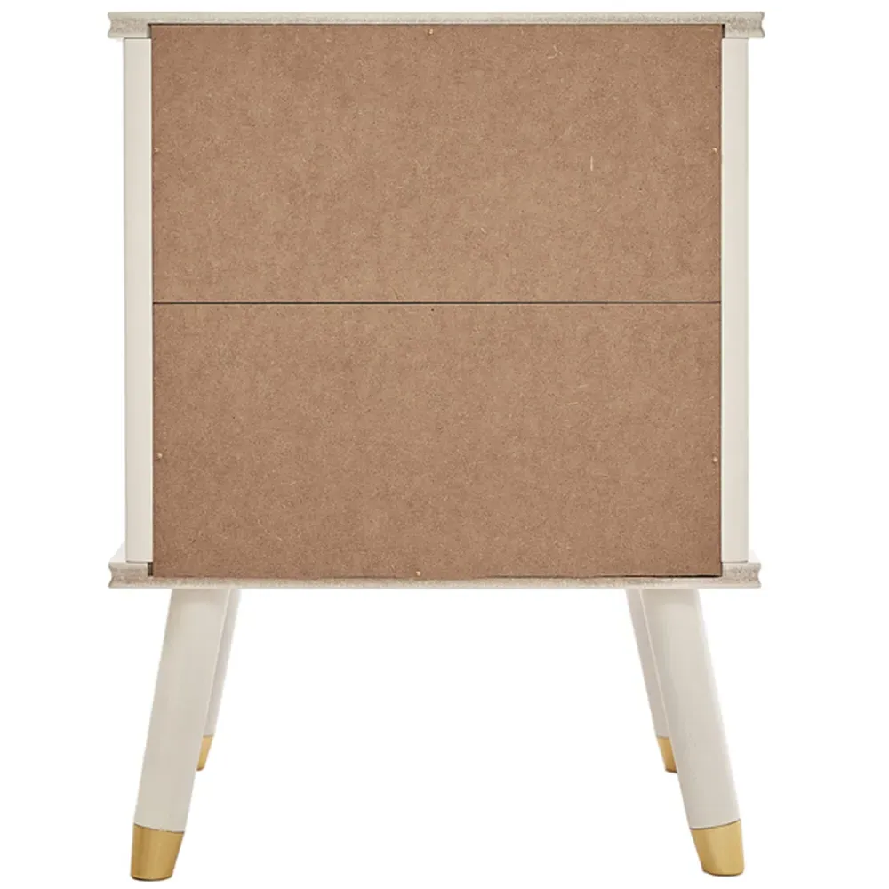 Cozzano 2 Drawer Bedside Table - White