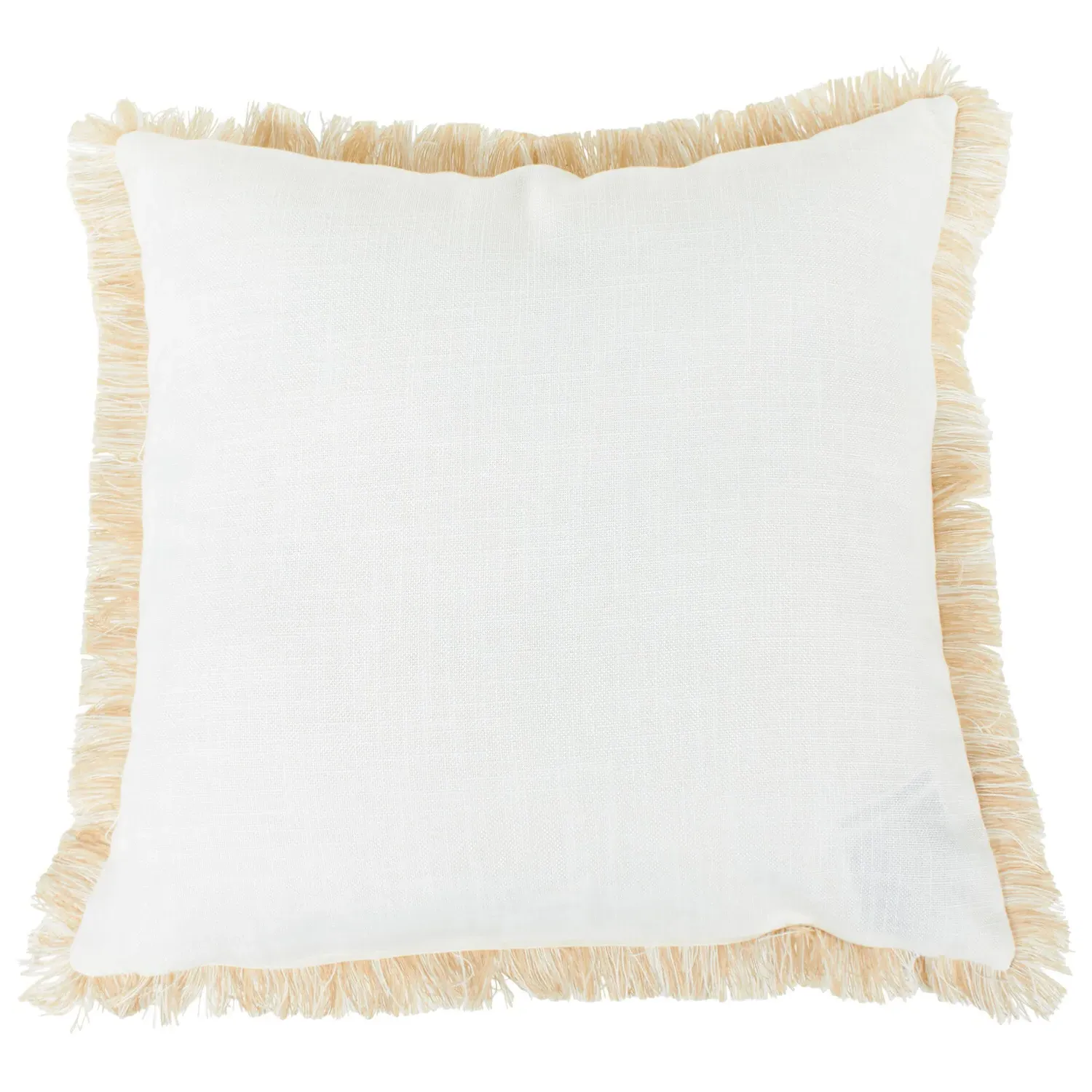 Crab Beaded Cushion - White