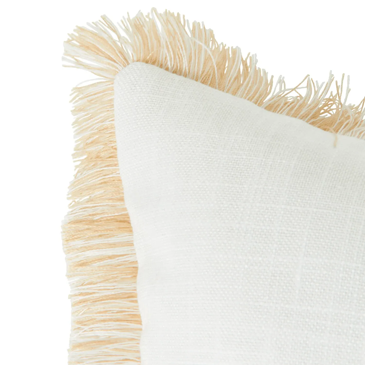 Crab Beaded Cushion - White