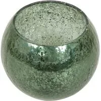 Crackle Candle Holder - Green