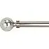 Crackle Extendable Curtain Pole 170-300cm - Satin Silver