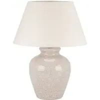 Crackle Ginger Jar Table Lamp - Ivory