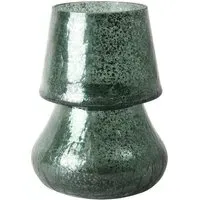 Crackle Lamp Candle Holder - Green