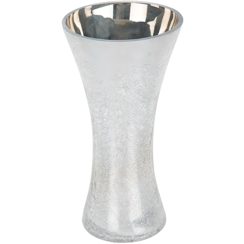 Crackle Vase - Silver