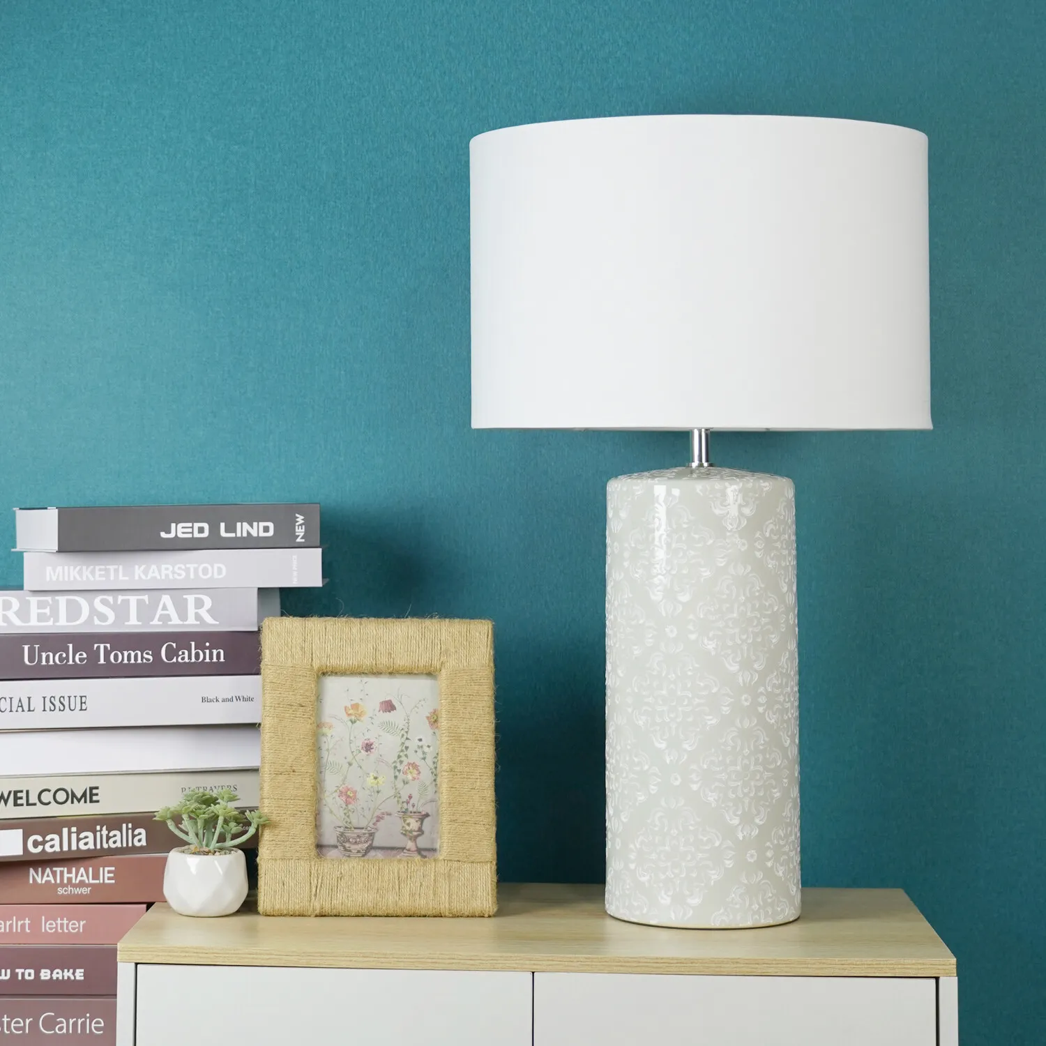 Cressida Table Lamp - Aqua, Ceramic
