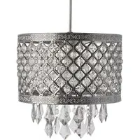 Cross Droplet Pendant Light - Silver