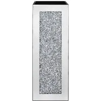 Crushed Crystal Decorative Vase - Mirrored