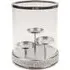 Crushed Crystal Round Triple Candle Holder