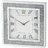 Crushed Crystal Round Wall Clock with Roman Numerals - Clear