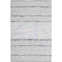 Crysta Rug - Pale Grey & White, Cotton