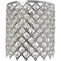 Crystal Cross Shade Ceiling Light - Silver