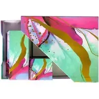 Crystal Desk Organiser - Multicolour Marble