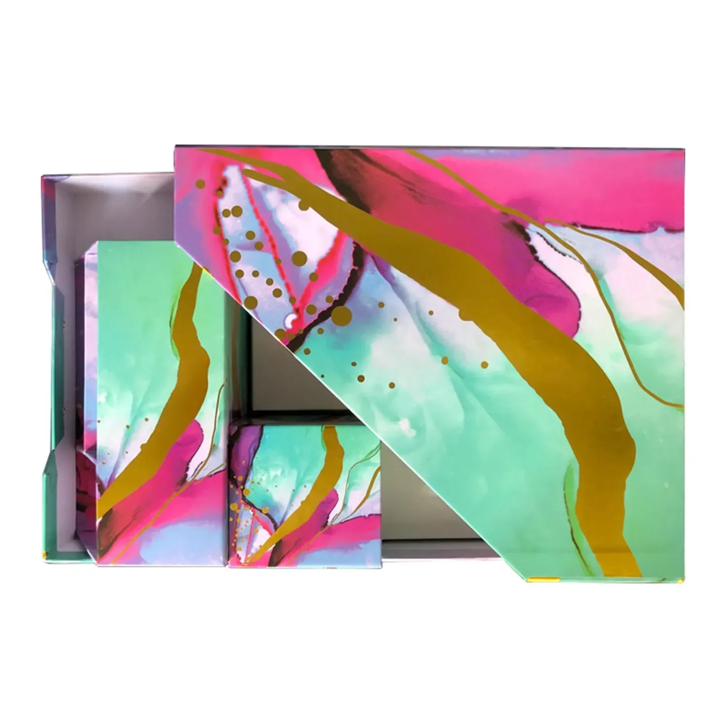 Crystal Desk Organiser - Multicolour Marble image