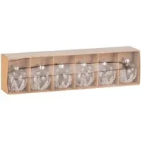 Crystal Effect Glass Place Card Holders 6 Pack - Clear