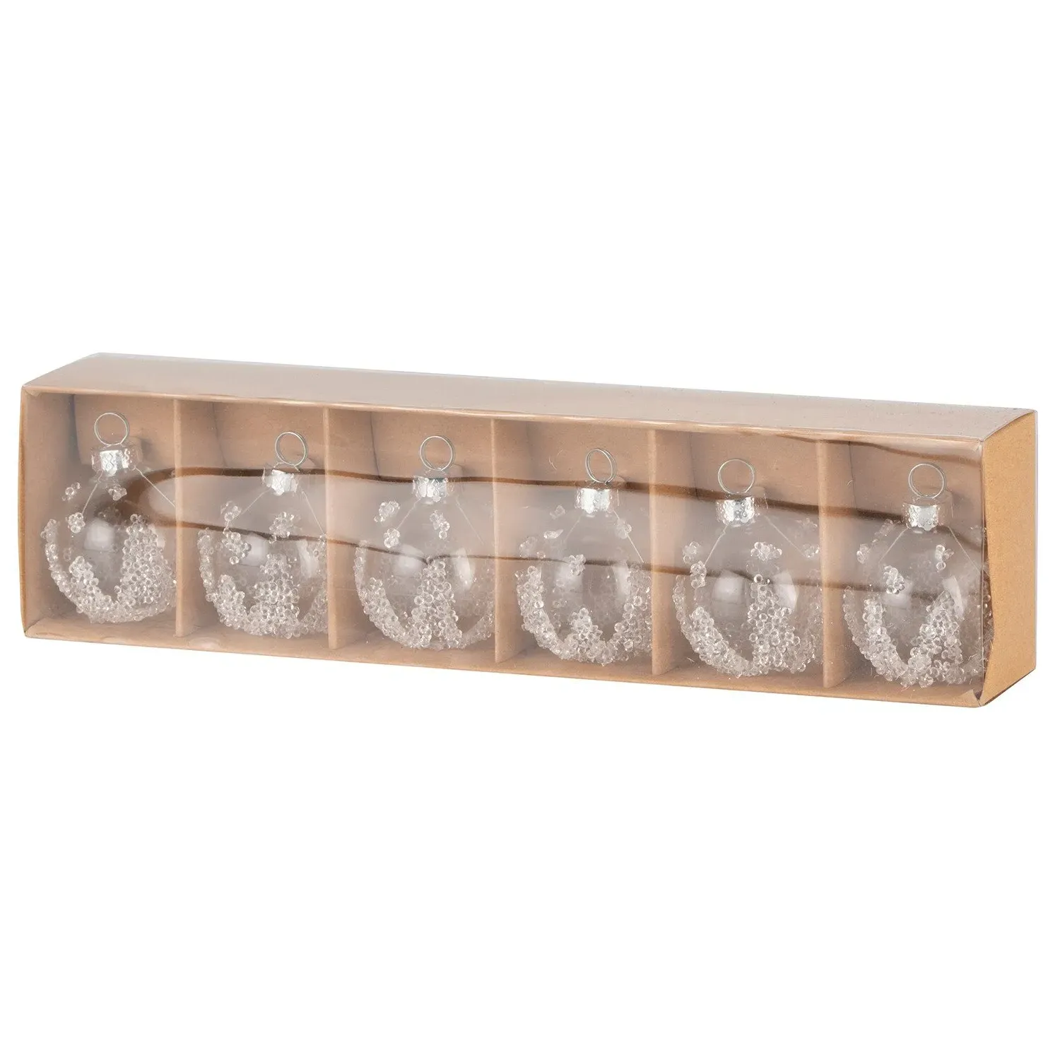 Crystal Effect Glass Place Card Holders 6 Pack - Clear image