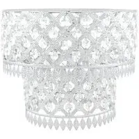 Crystal Leaf Tier Pendant Shade - Silver