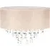 Crystal Linen Droplets Lamp Shade - Cream
