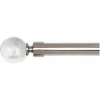 Crystal Reindeer Extendable Curtain Pole - Silver