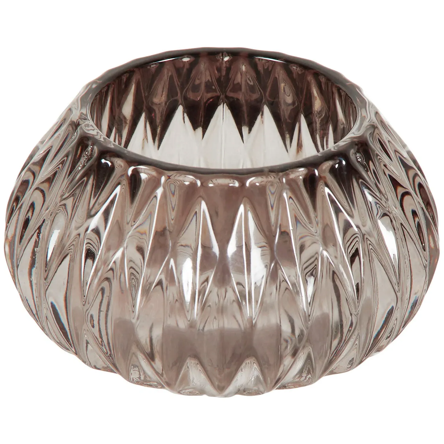 Crystal Style Candle Holder - Black