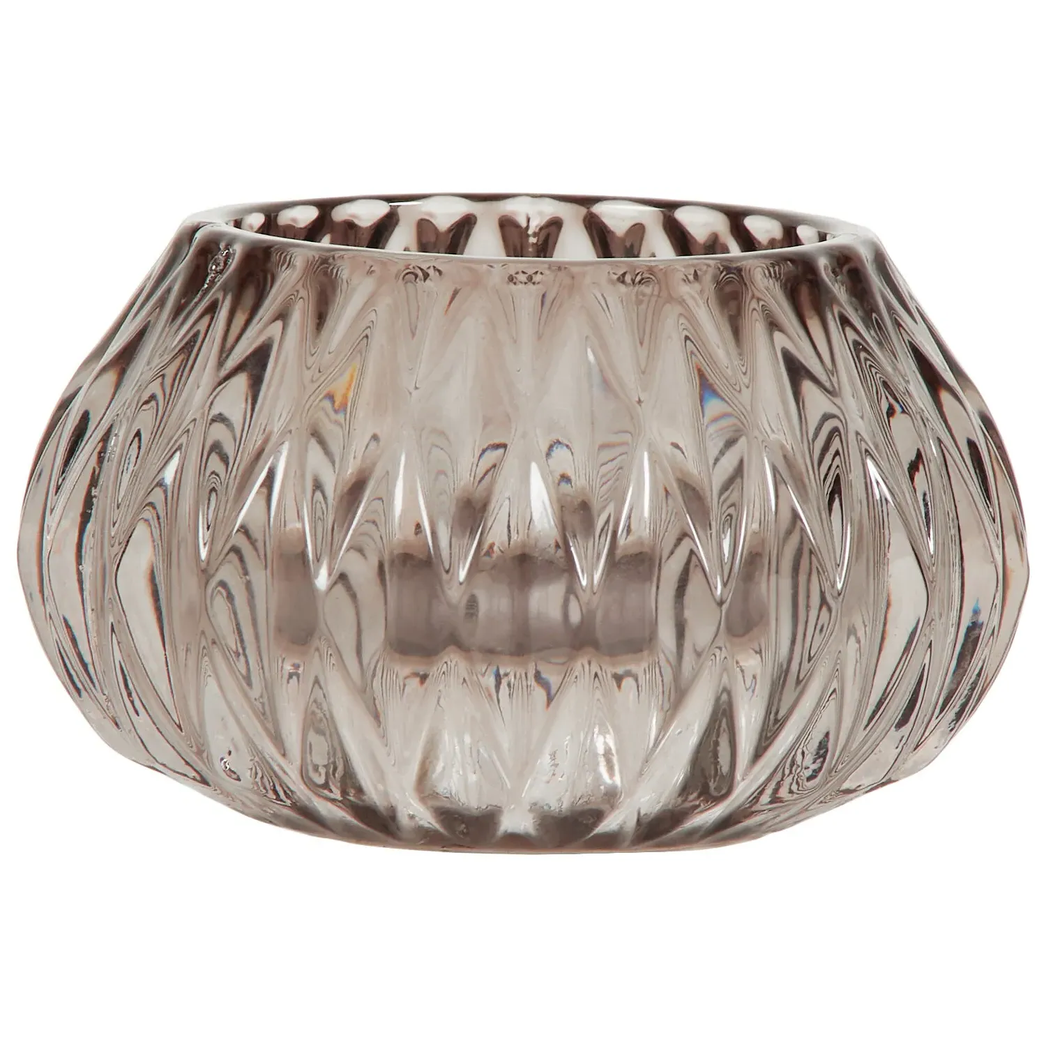 Crystal Style Candle Holder - Black