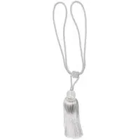 Crystal Tieback with Tassel - Silver