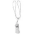 Crystal Tieback with Tassel - Silver
