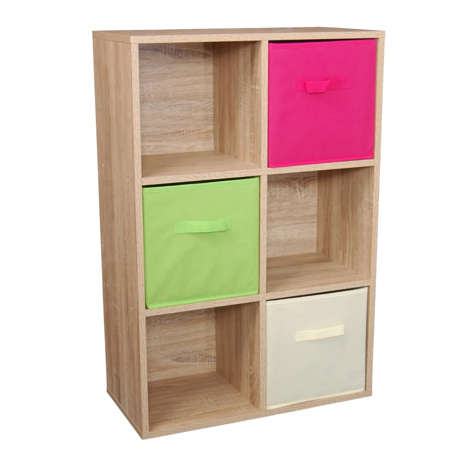 Cuba 6 Compartment Storage Unit - Sonoma Oak