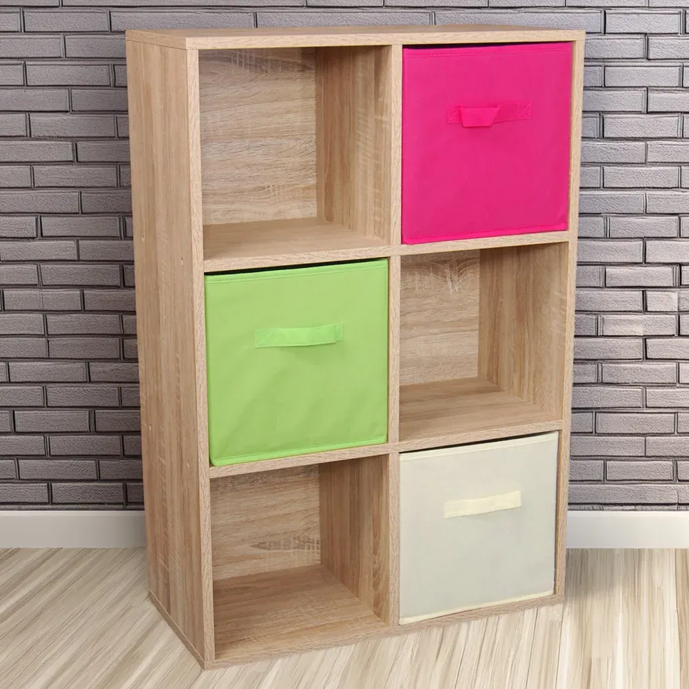 Cuba 6 Compartment Storage Unit - Sonoma Oak