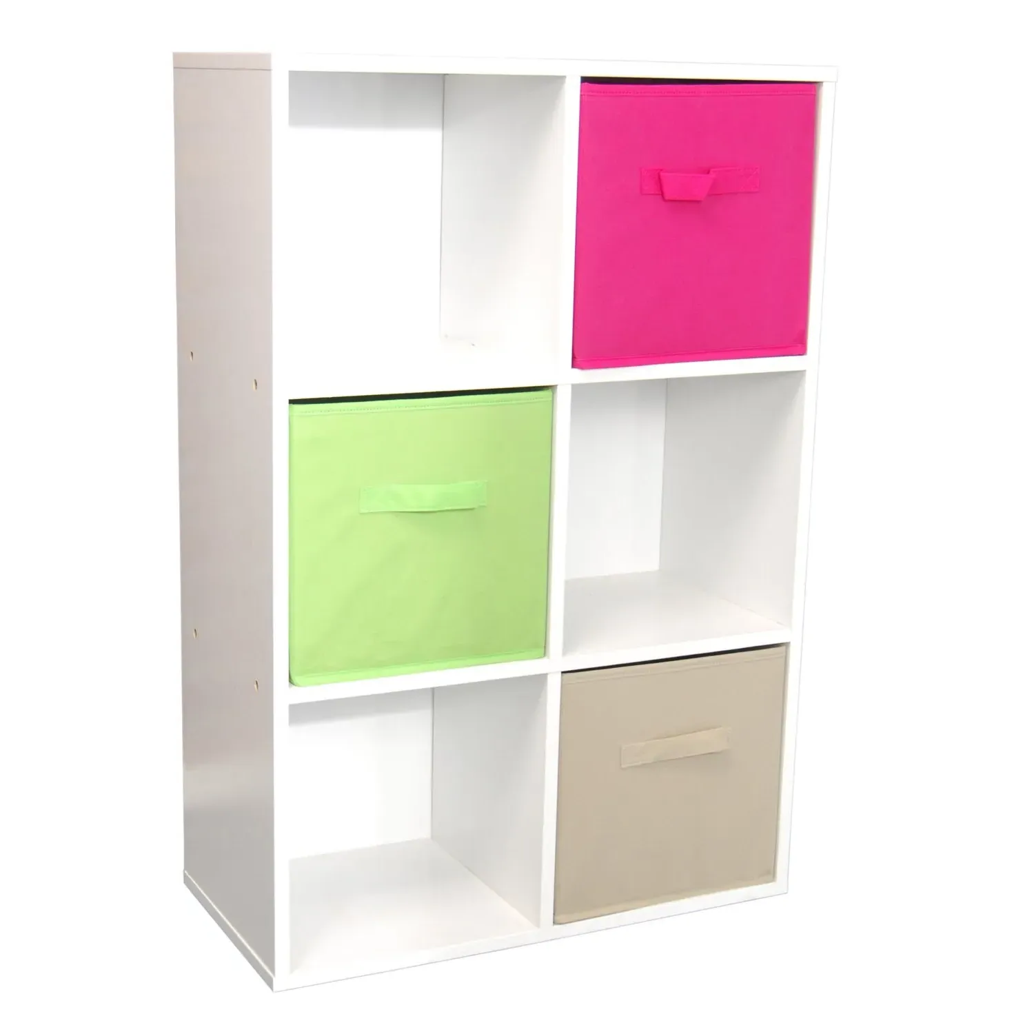 Cuba 6 Compartment Storage Unit - White