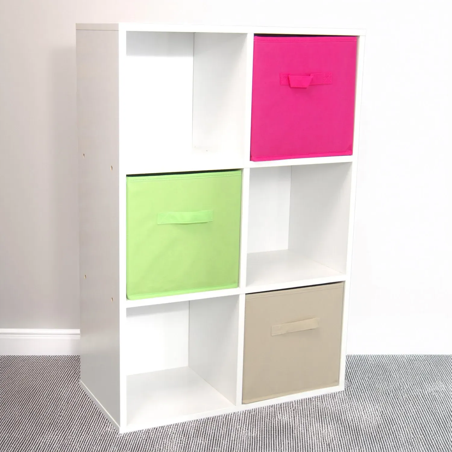 Cuba 6 Compartment Storage Unit - White