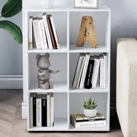 Cuba 6-Hole Storage Unit - White