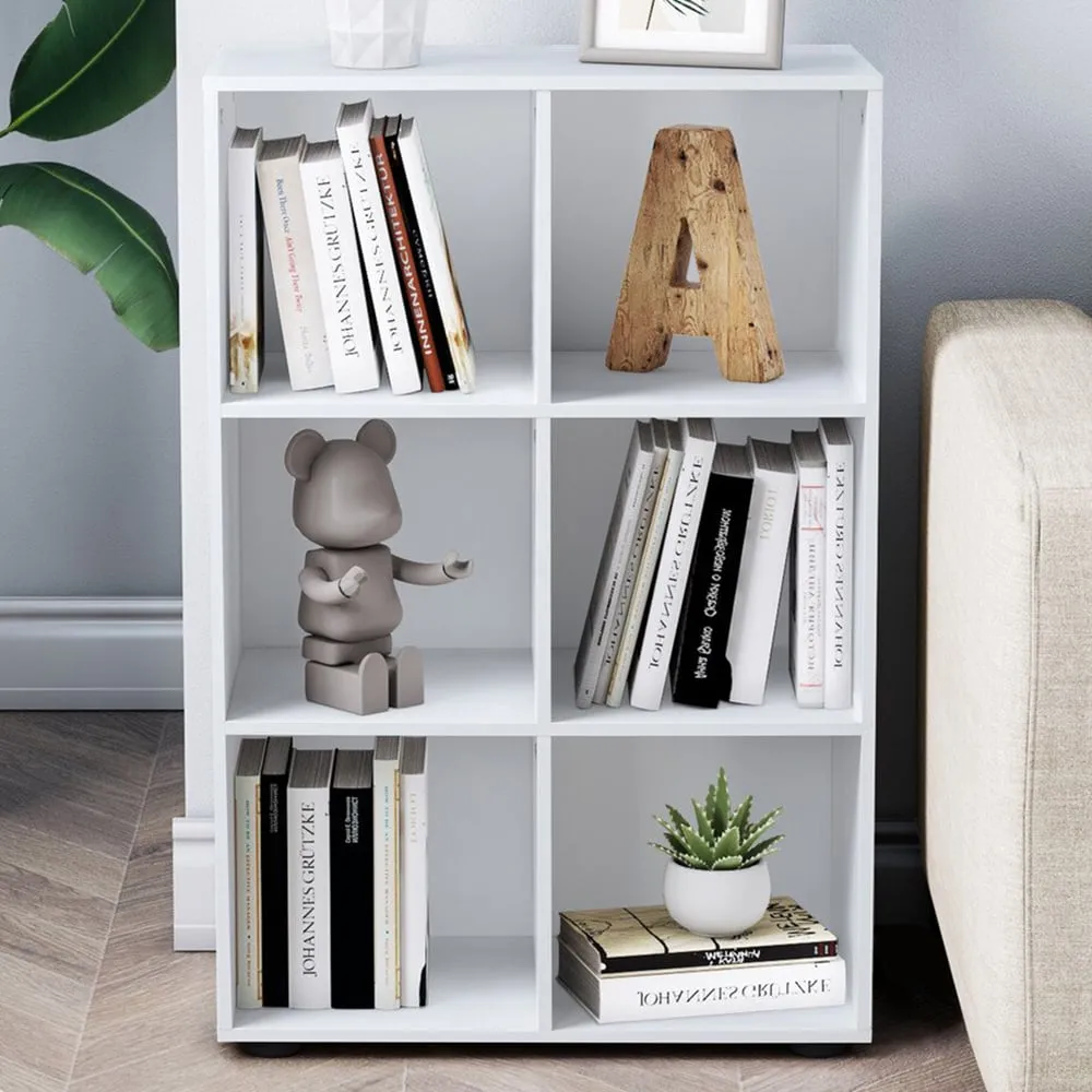 Cuba 6-Hole Storage Unit - White