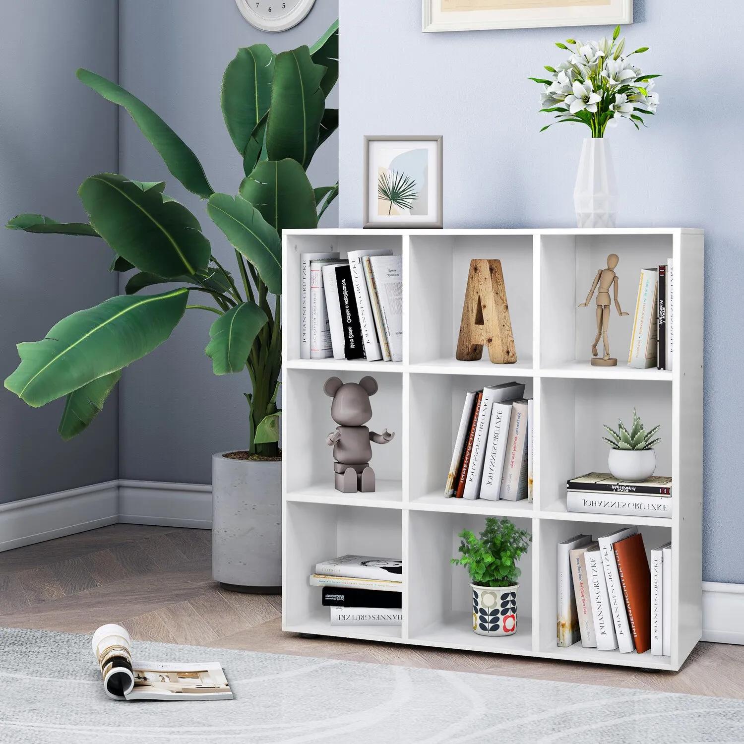 Cuba 9 Compartment Cube Storage Unit - White