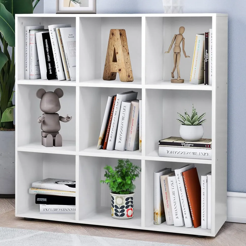 Cuba 9 Compartment Cube Storage Unit - White image
