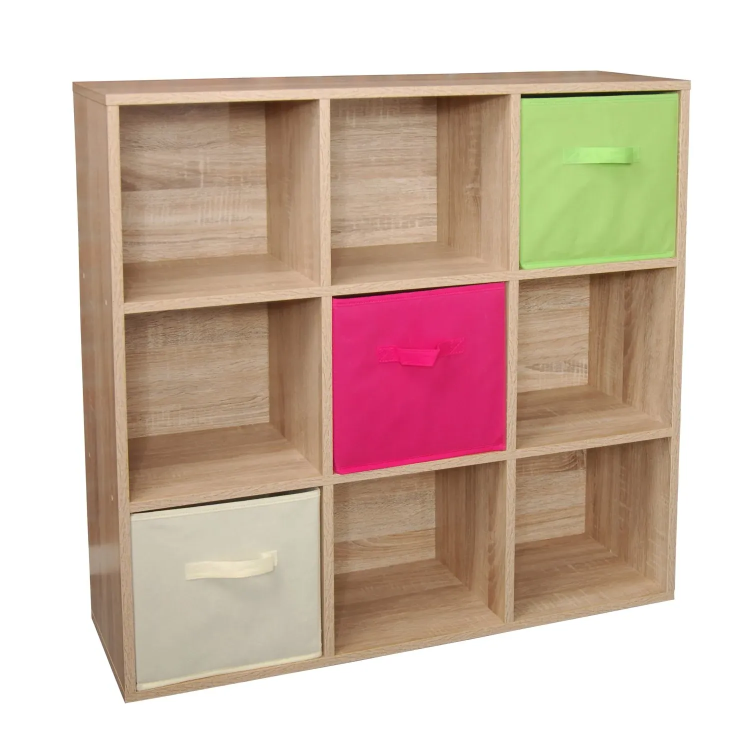 Cuba 9 Compartment Storage Unit - Sonoma Oak