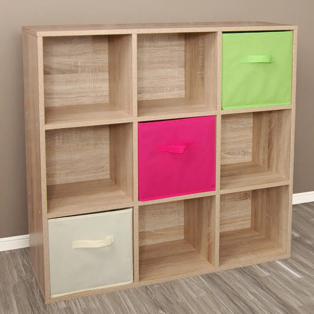 Cuba 9 Compartment Storage Unit - Sonoma Oak image