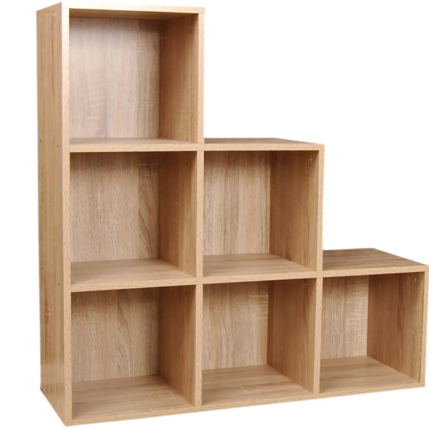 Cuba Six Hole Step Storage Unit - Sonoma Oak