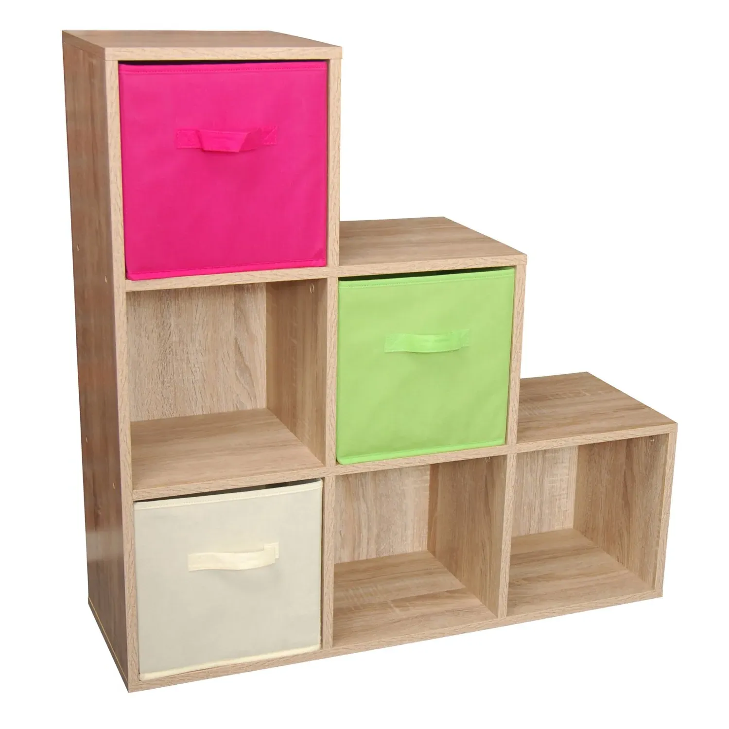 Cuba Six Hole Step Storage Unit - Sonoma Oak